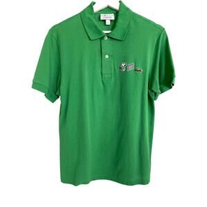 Lacoste x Peanuts Snoopy Tennis Polo Shirt Green Cotton Short Sleeve M Unisex